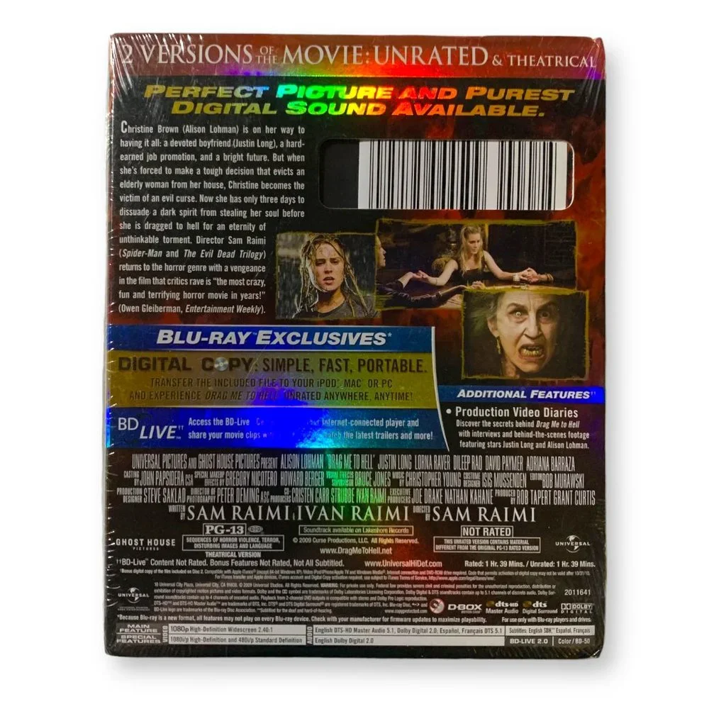 🍁2/$30🍁Drag Me to Hell (Unrated Director's Cut) - Blu-ray Bilingual SEALED - Picture 2 of 3